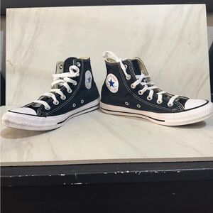 Black and white high top Converse
